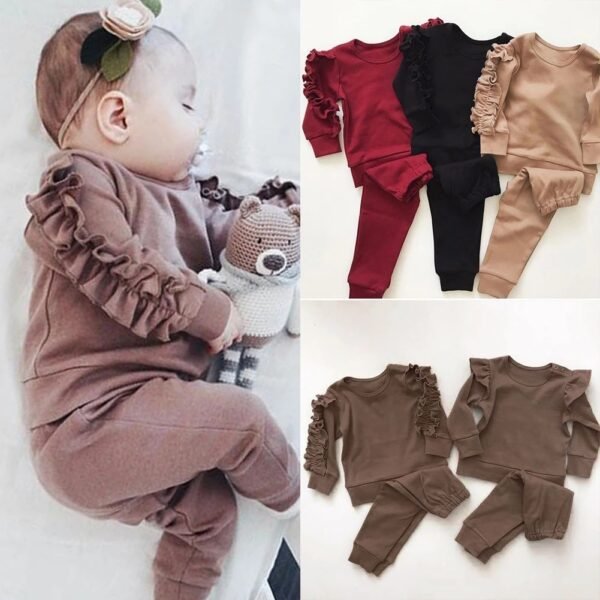 CozyCuddle – Baby Ruffle Outfit Set (2-Piece)