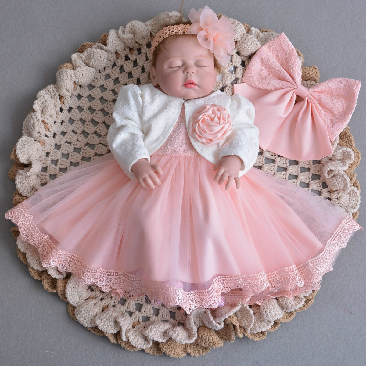 LunaBloom – Baby Girl Full Moon Princess Dress - Image 1