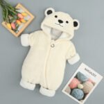 SnuggleBear – Baby Cotton Hooded Onesie - Image 2