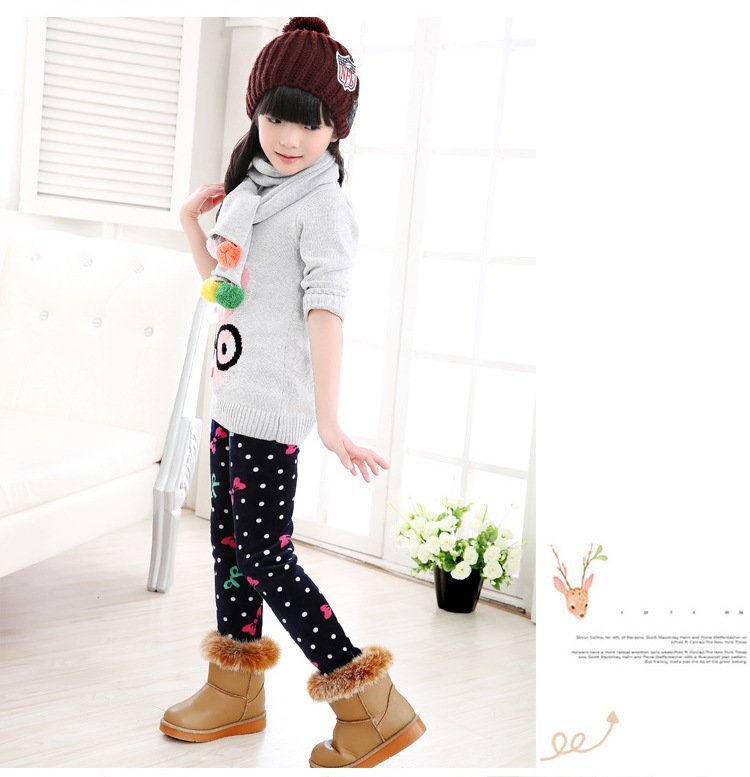 CozyCharm – Girls' Warm Leggings - Image 3