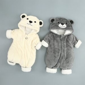SnuggleBear – Baby Cotton Hooded Onesie