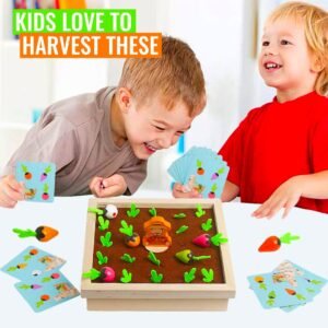 MatchiPatch – Montessori Carrot Harvest Memory Play Kit